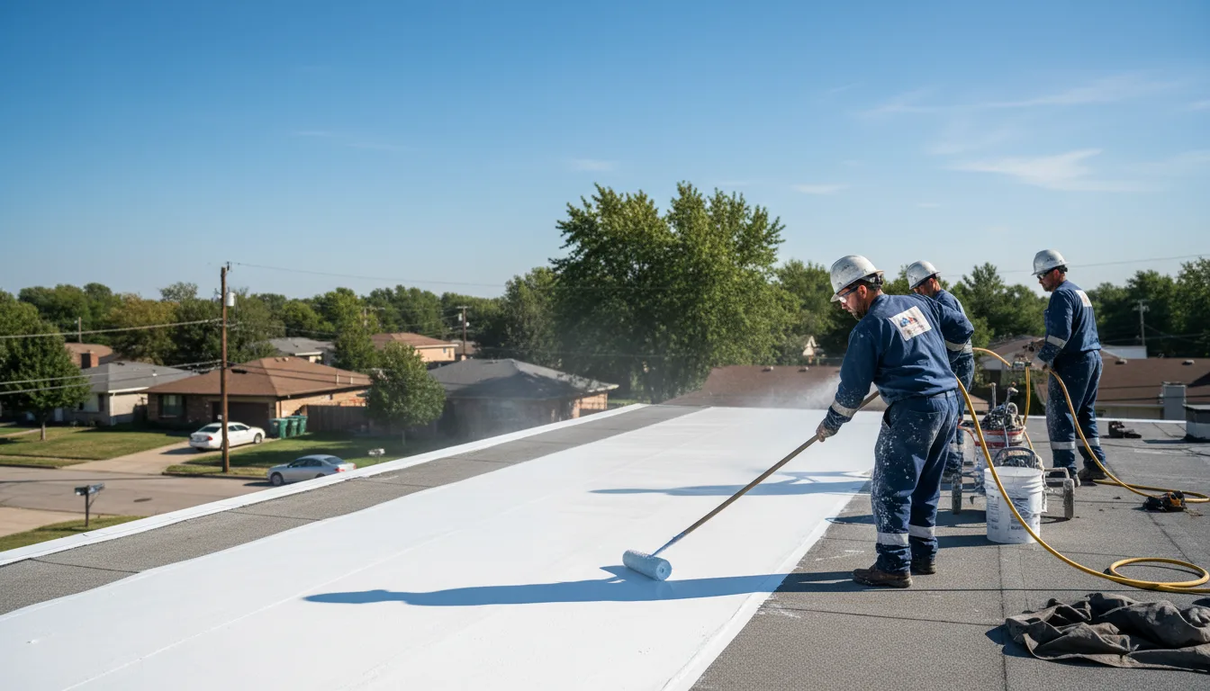 Commercial roof coating in Darien Center, NY near me